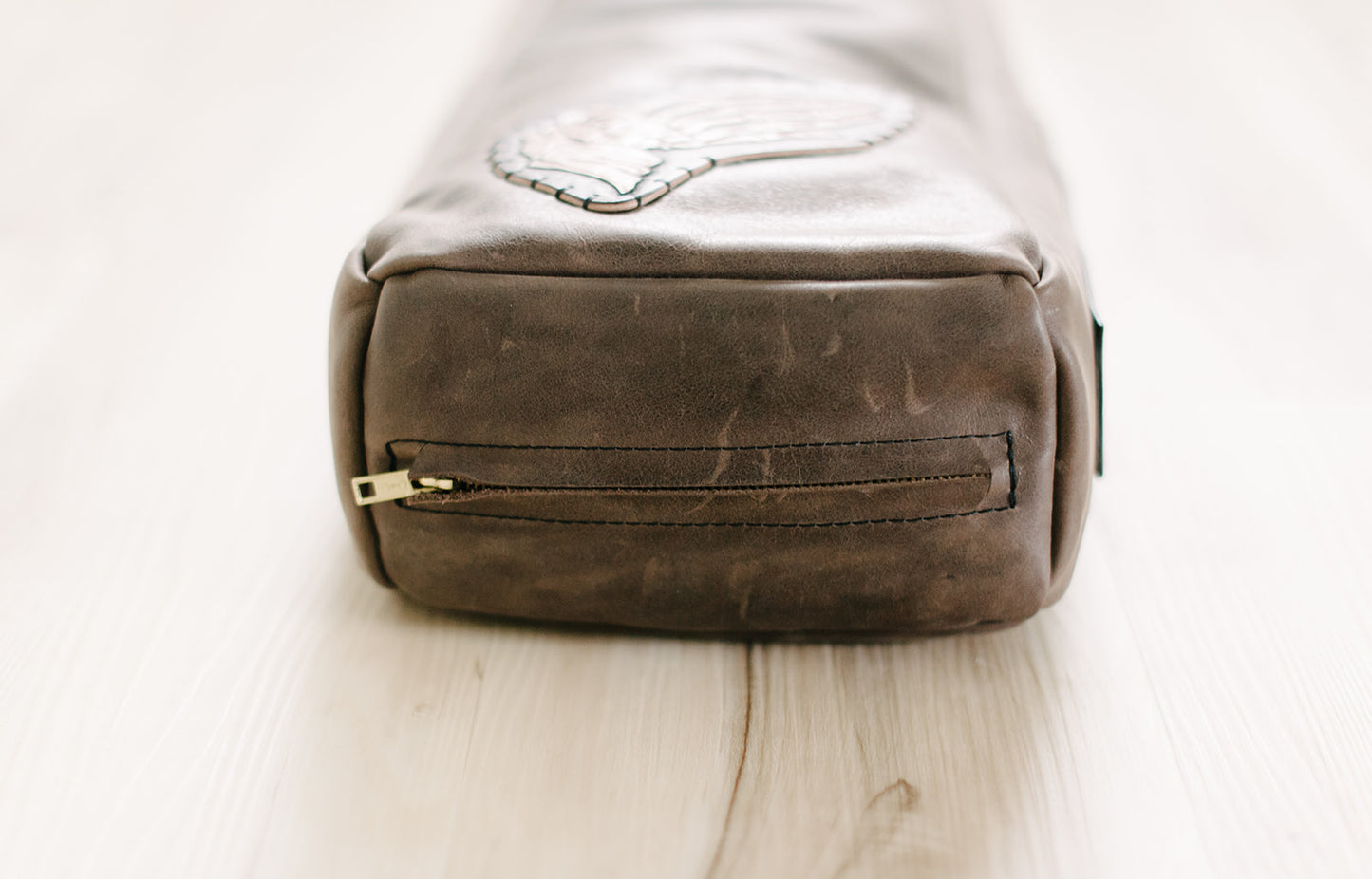 Buckwheat Filled Leather Kneeling Pillow