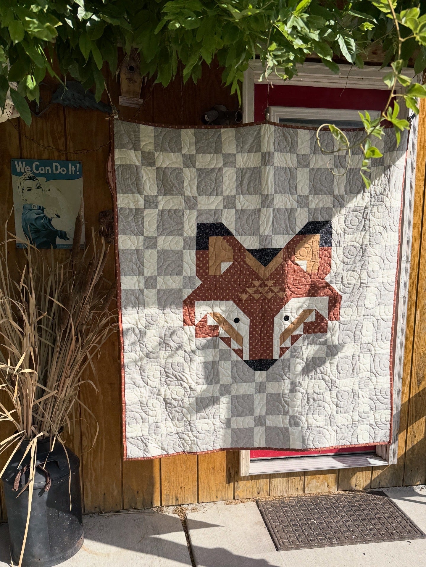 Raffle Fox (52" X 46") Handcrafted Quilt