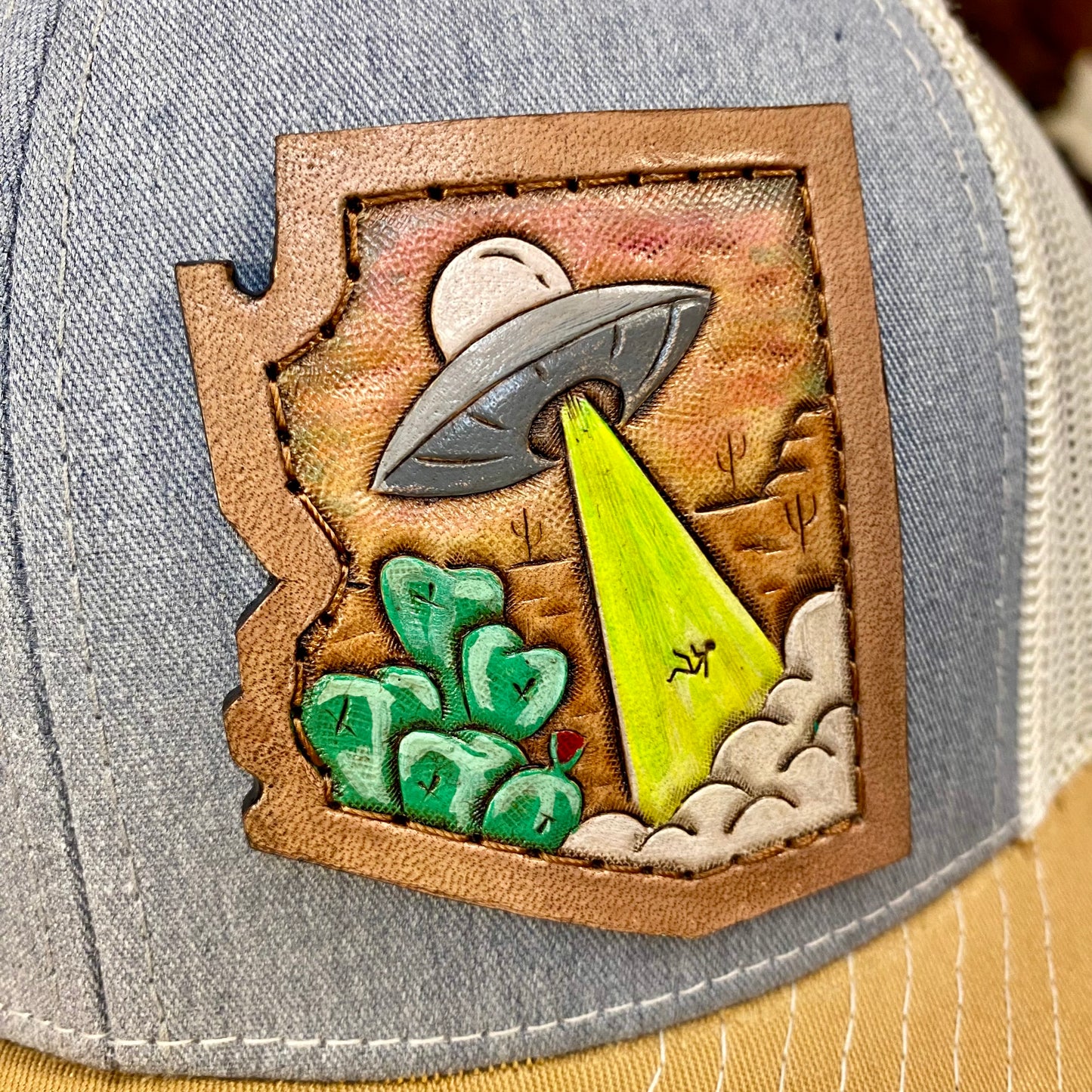 Arizona Desert Leather Patch Hat