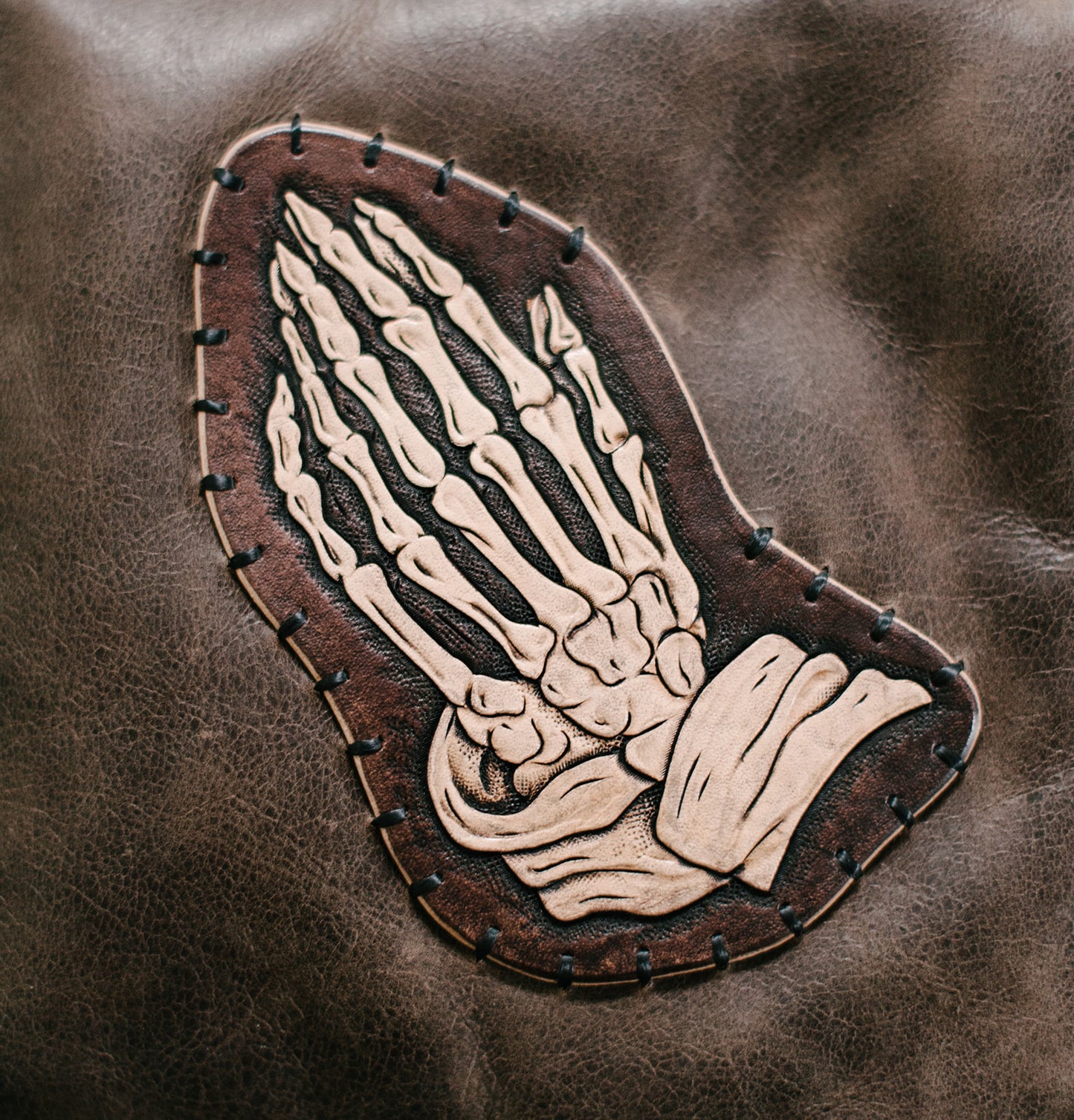 Buckwheat Filled Leather Kneeling Pillow