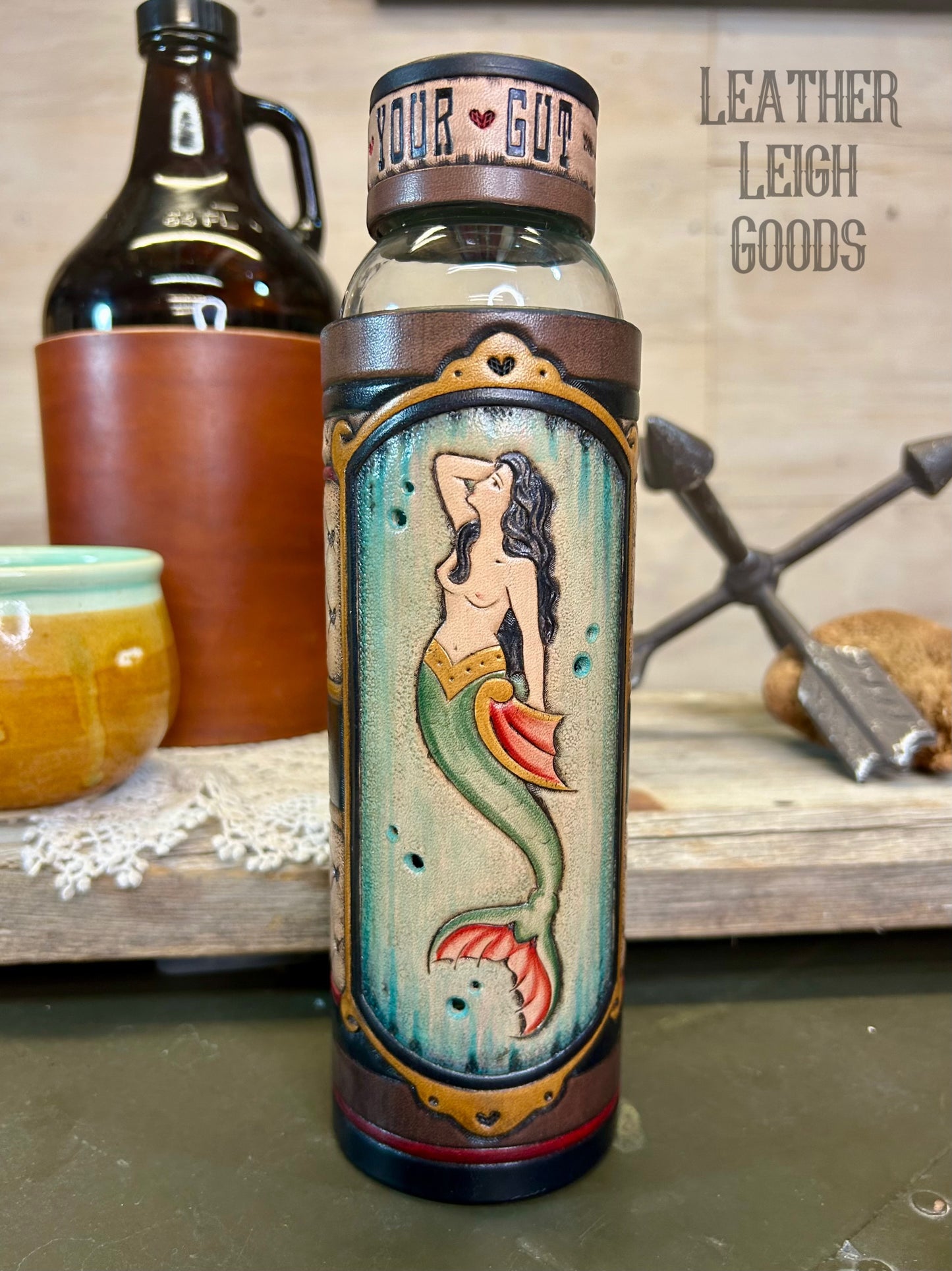 Leather Water Bottle Muse