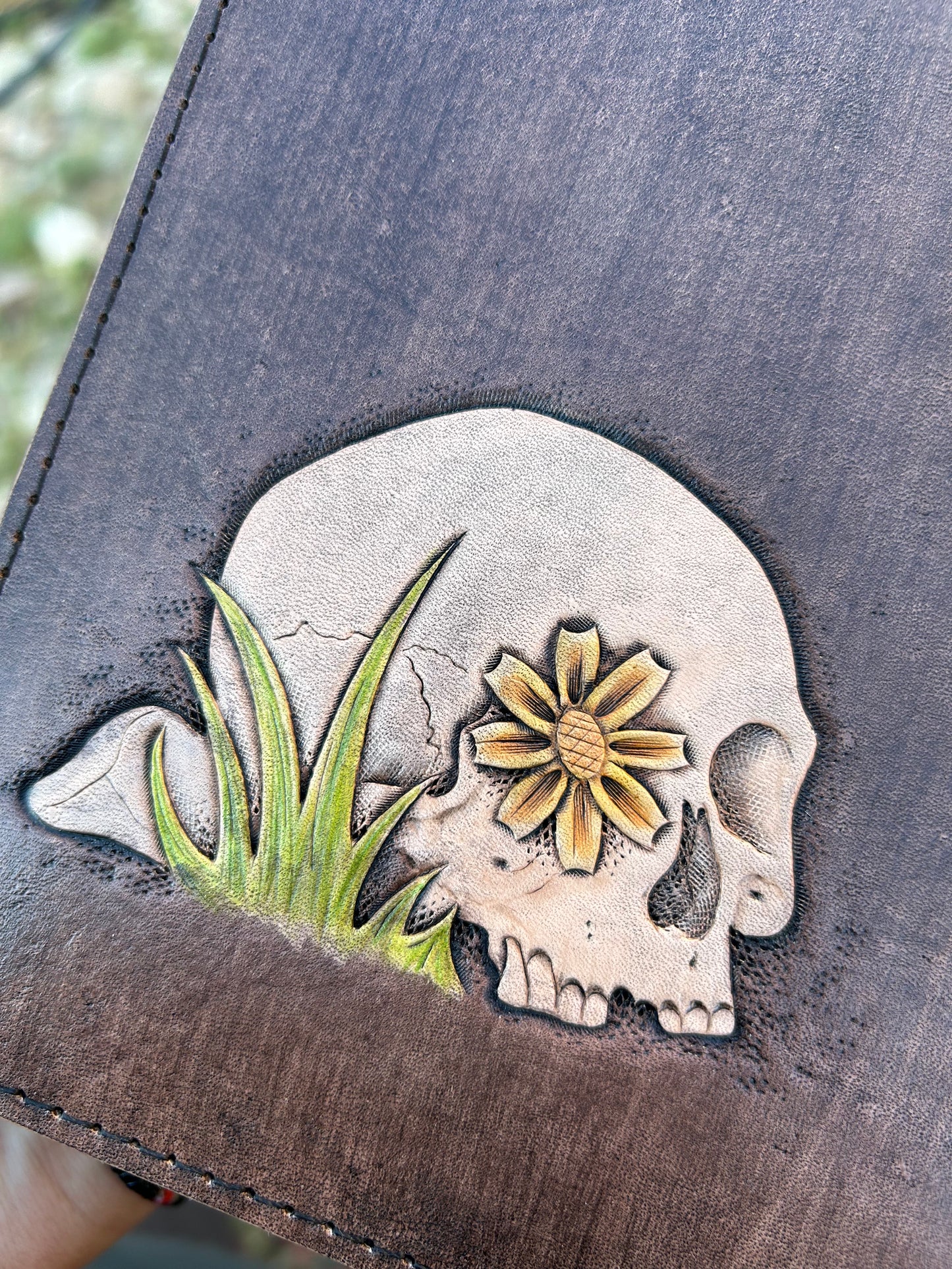Grief and Growth Leather Journal Cover