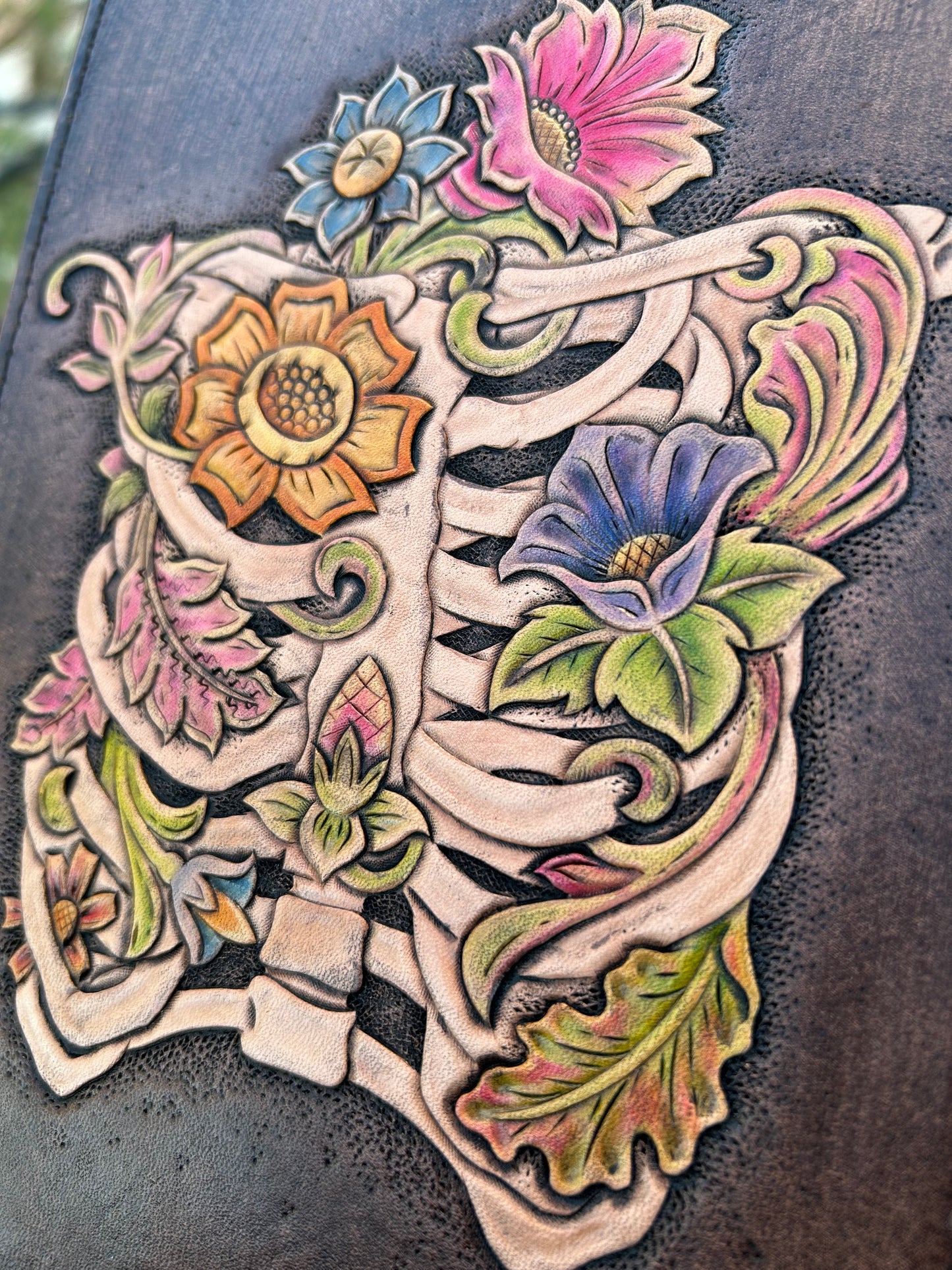 Grief and Growth Leather Journal Cover