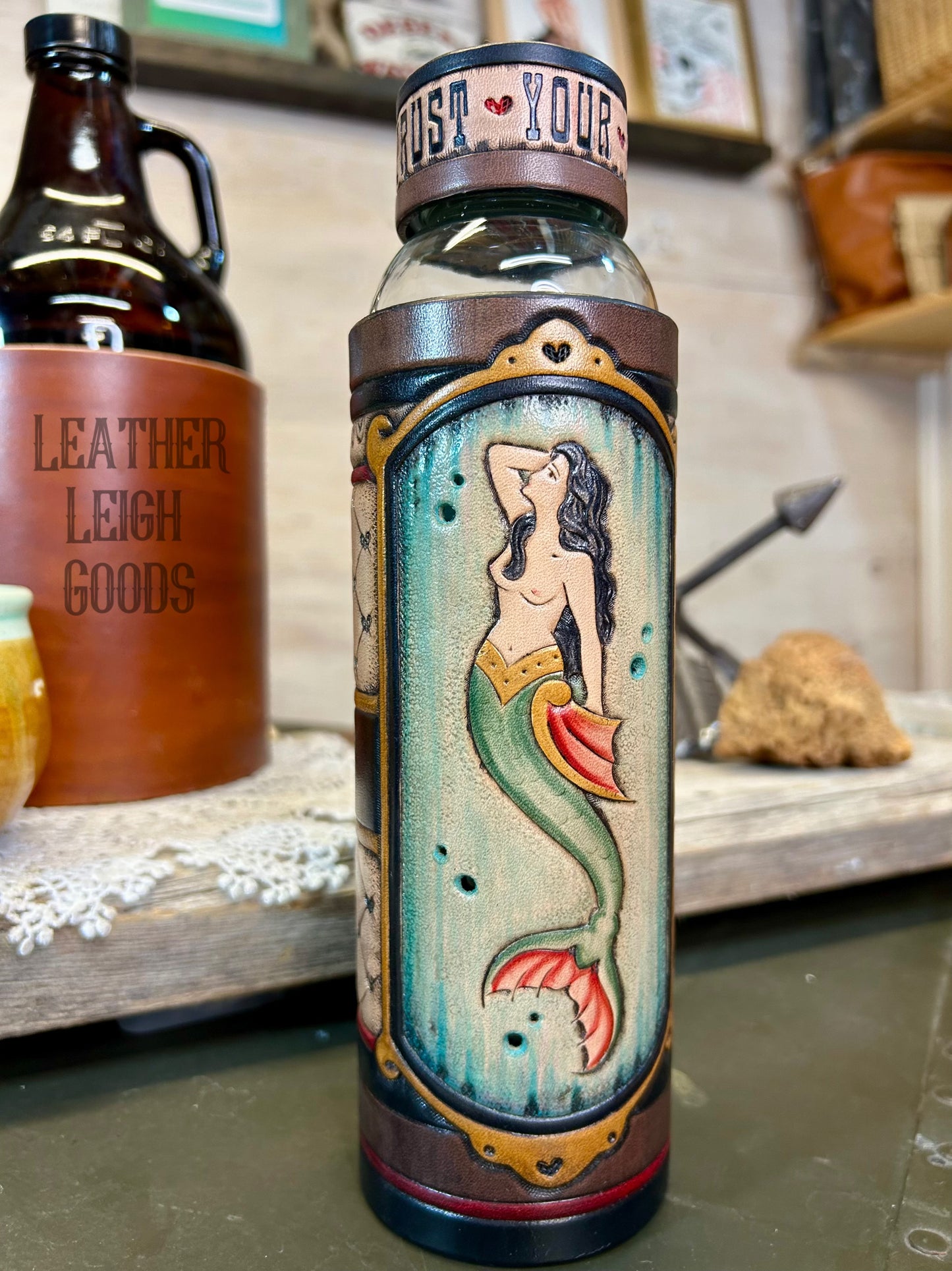 Leather Water Bottle Muse