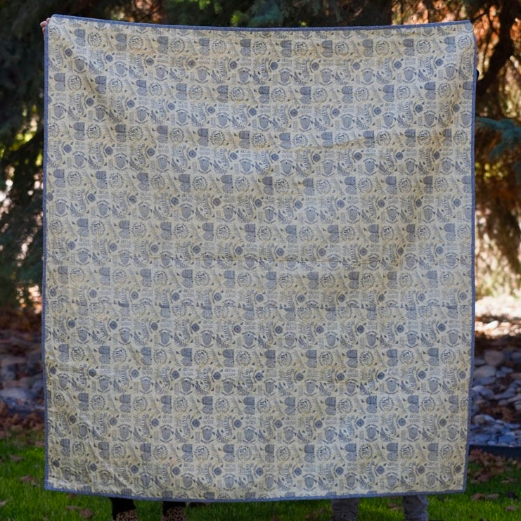Handmade Beehive Utah Artisan Made Quilt (59" X 65")