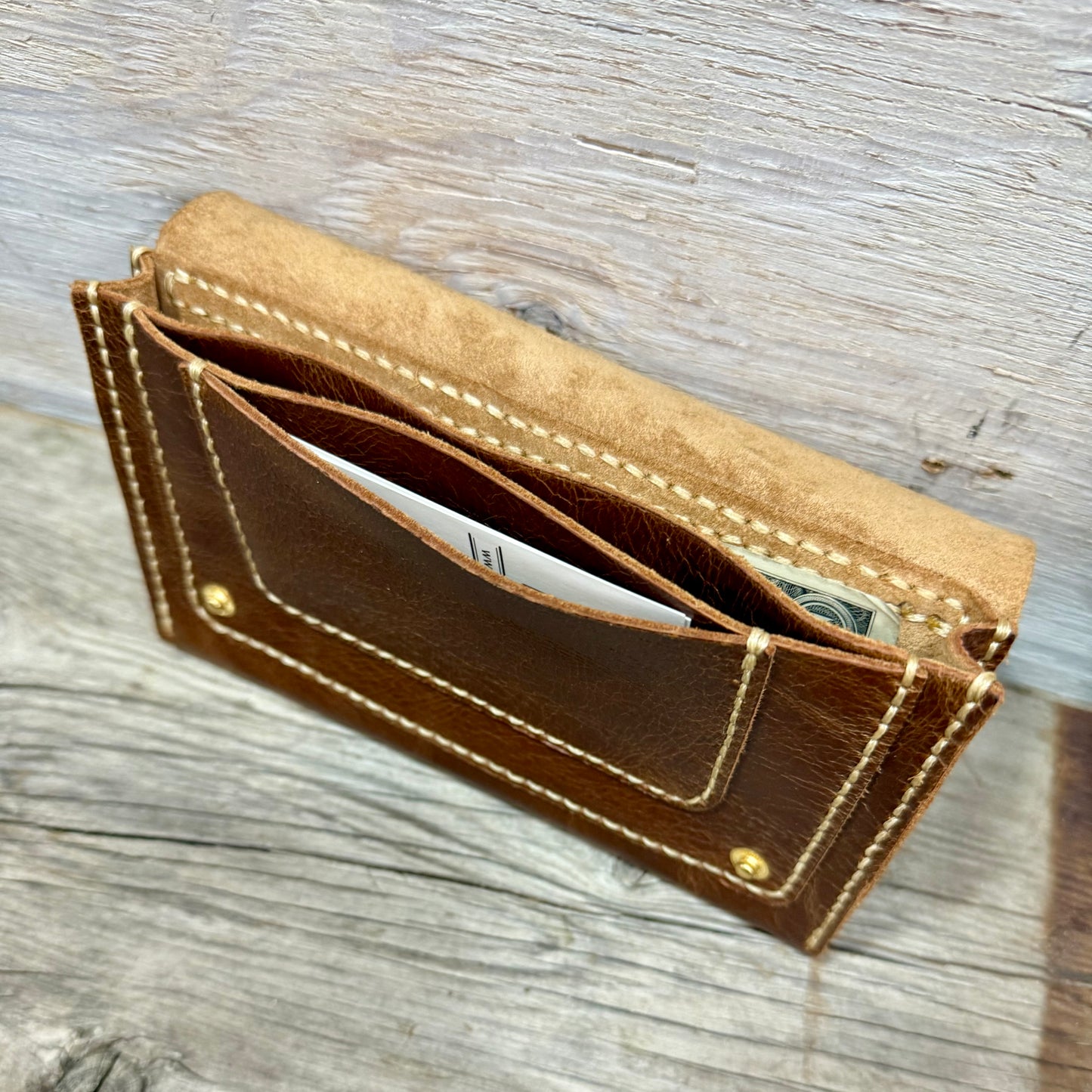 Old Timey Leather Long Wallet