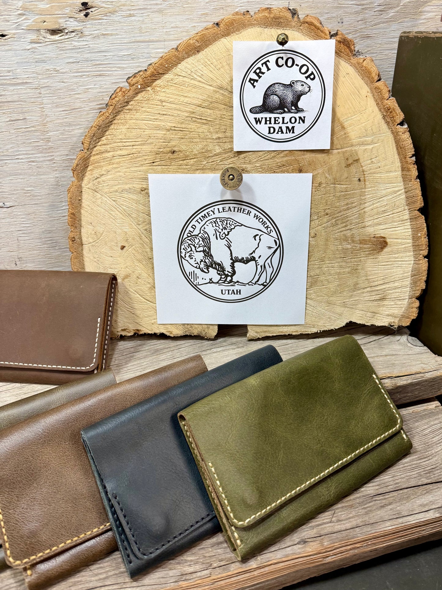 Old Timey Leather Long Wallet