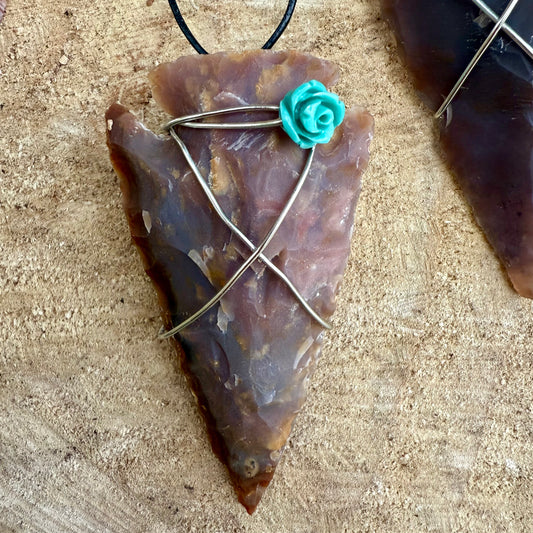 Wire Wrapped Arrowhead Necklaces