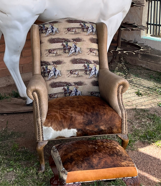 Wingback Chair and Ottoman