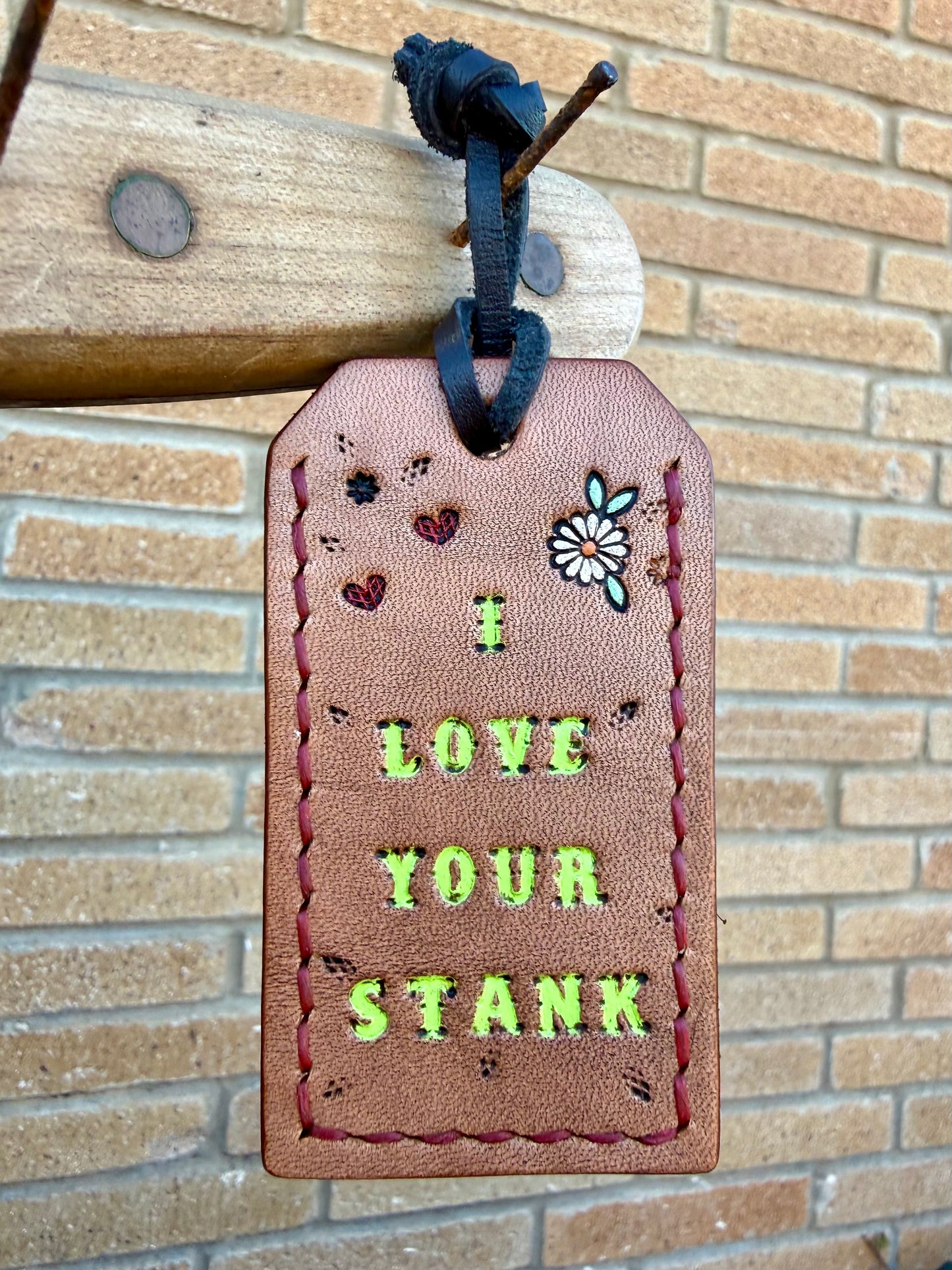 Handmade Leather Skunk Valentine
