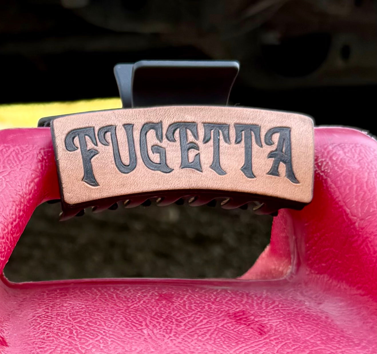 Fugettaboutit Leather Claw Clip