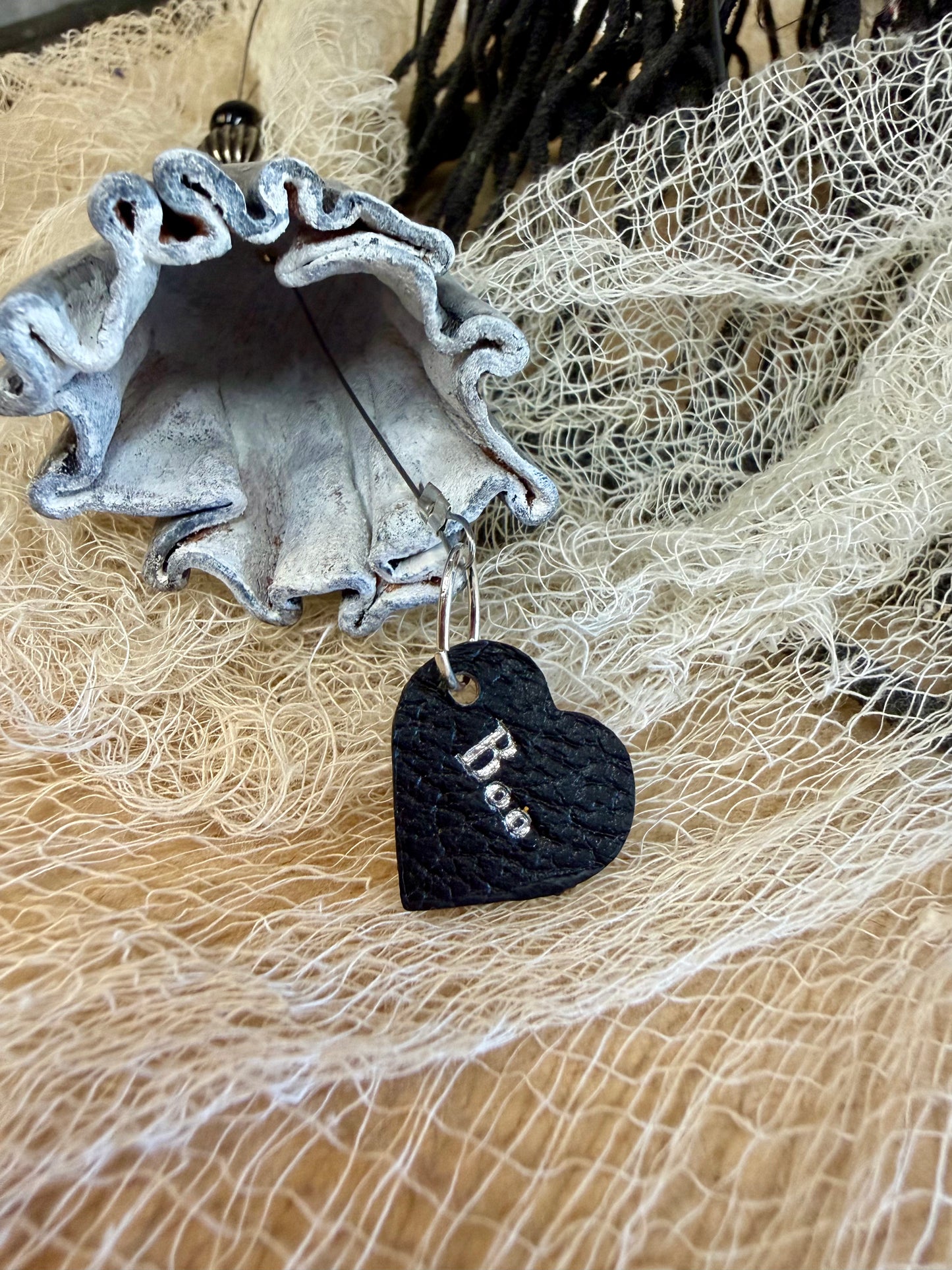 Leather Love Ghost Ornaments