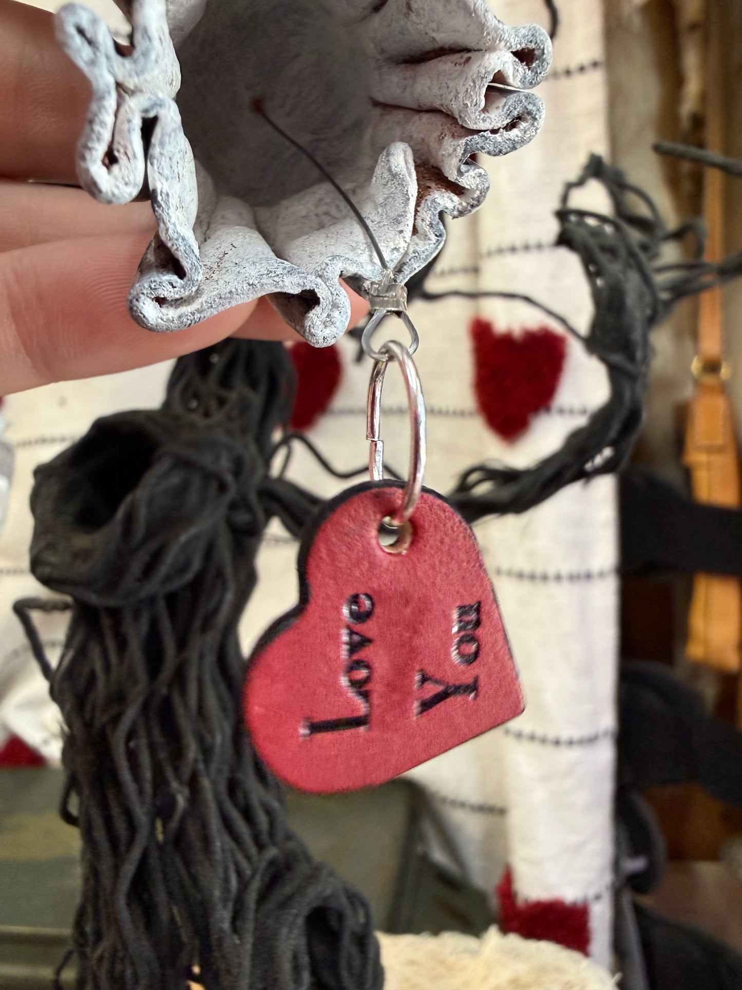 Leather Love Ghost Ornaments