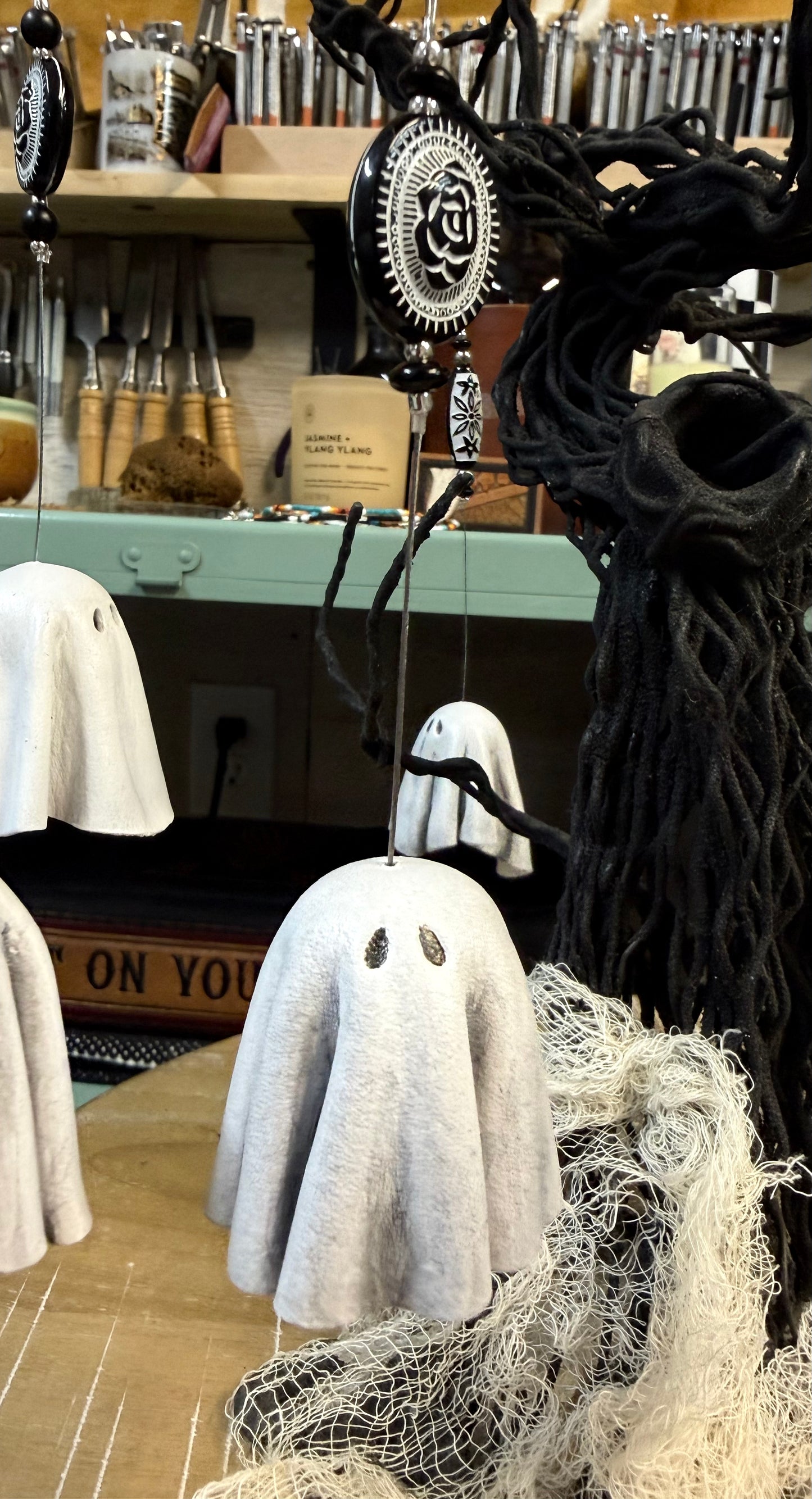 Leather Love Ghost Ornaments