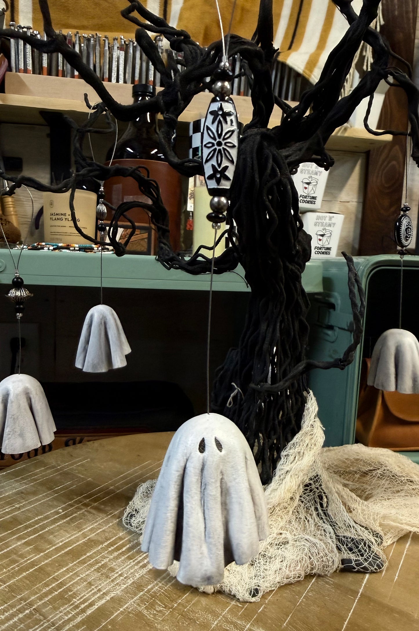 Leather Love Ghost Ornaments