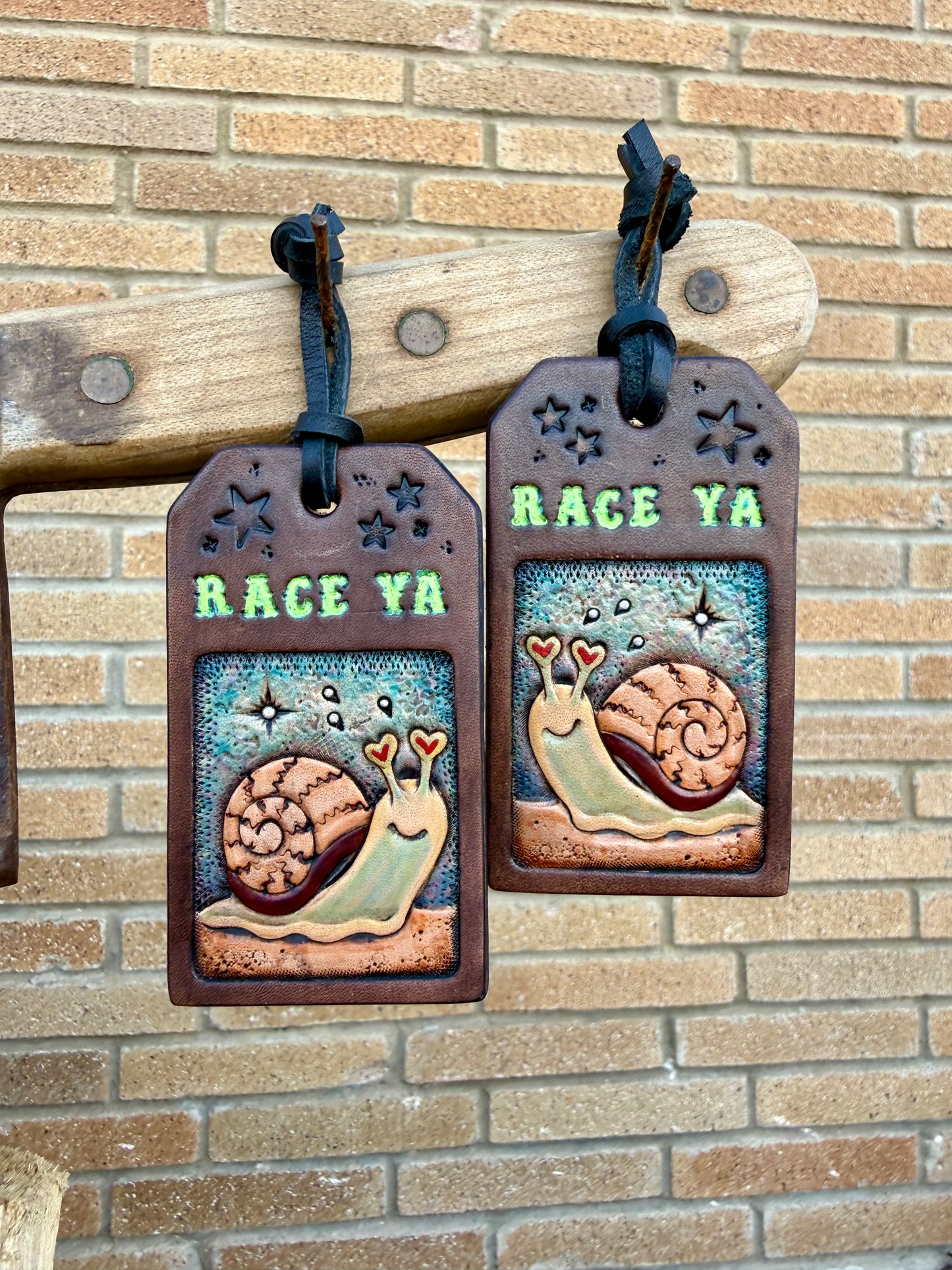 Leather Snail Racing Valentines