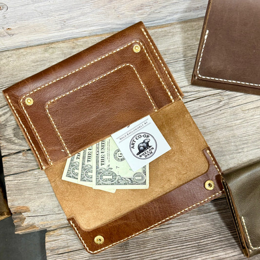 Old Timey Leather Long Wallet