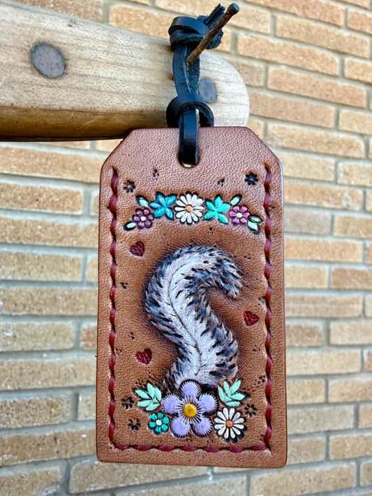 Handmade Leather Skunk Valentine